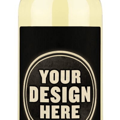 Avaline Sauvignon Blanc wine bottle with black label and cork stopper.