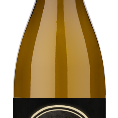 A brown wine bottle labeled Composition 2023 Willamette Valley Chardonnay.