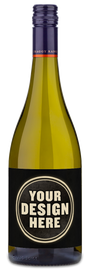 A Craggy Range Sauvignon Blanc bottle with a custom Your Design Here label on the front, set against white.