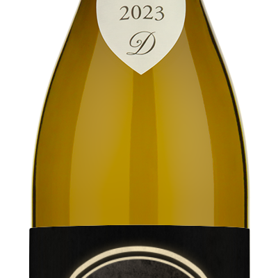 A wine bottle with a blank label reading YOUR DESIGN HERE, ideal for 2023 Domaine Delaporte Silex Sancerre.