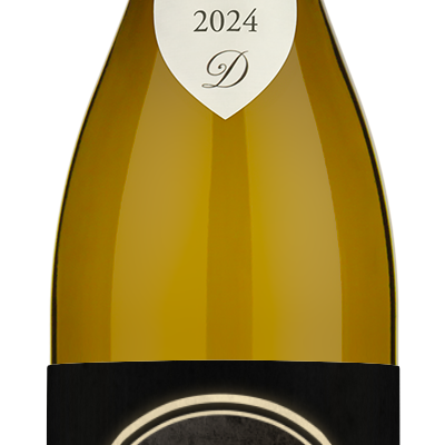A wine bottle with a blank label reading YOUR DESIGN HERE.
