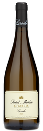 Bottle of Domaine Laroche Saint Martin Chablis with a cream label and black cap.