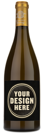 A 2019 Dubreuil Chardonnay by trocard with a customizable label reading YOUR DESIGN HERE in white on black.