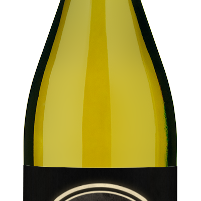 A bottle of Laroche La Chevaliere Sauvignon Blanc with a black label that says Your Design Here in bold white letters.