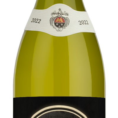 Moillard Le Duche Chardonnay with a custom label example.