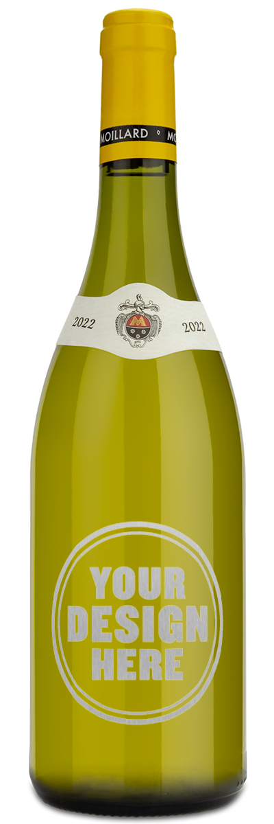 Moillard Le Duche Chardonnay with a silver engraving example.