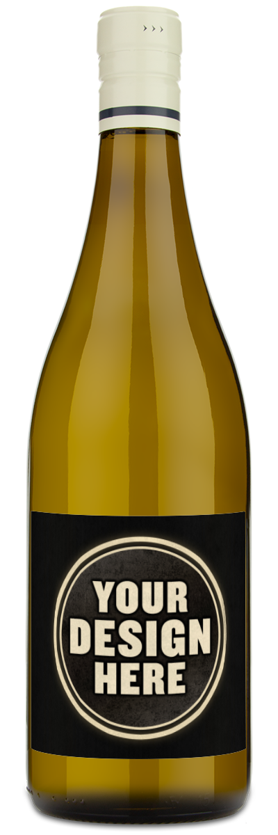 2024 Sea Sun Chardonnay Wine bottle with customizable label on a white background