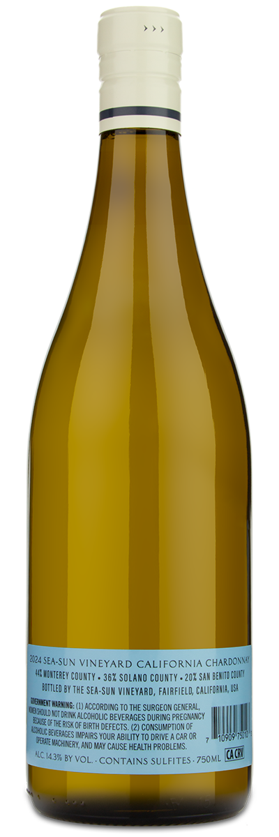2024 Sea Sun Chardonnay Winery Back Label