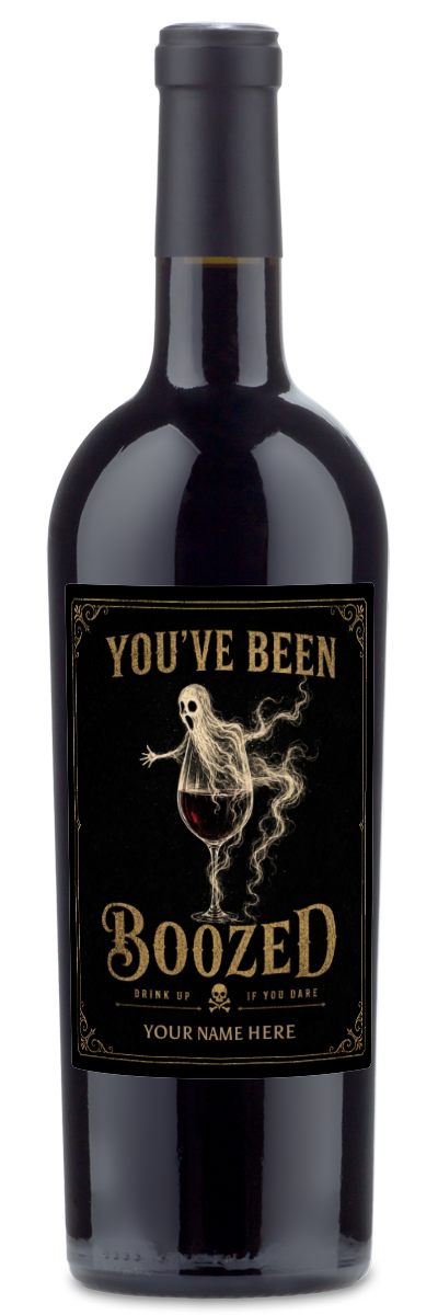 You've Been BOOzed Label - Personalized Halloween Wine