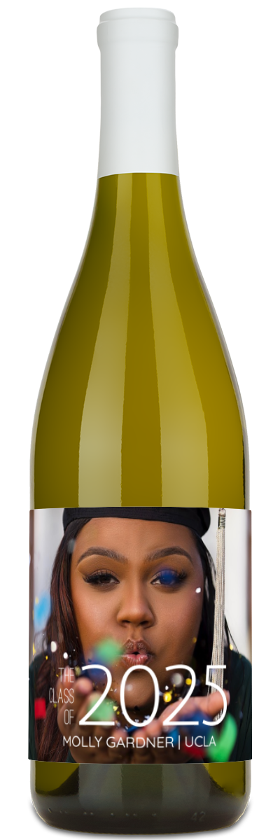 Class of Graduation Year Photo - Personalized Wine