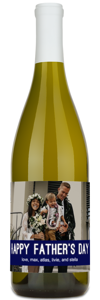 Happy Father's Day Banner - Personalized Wine