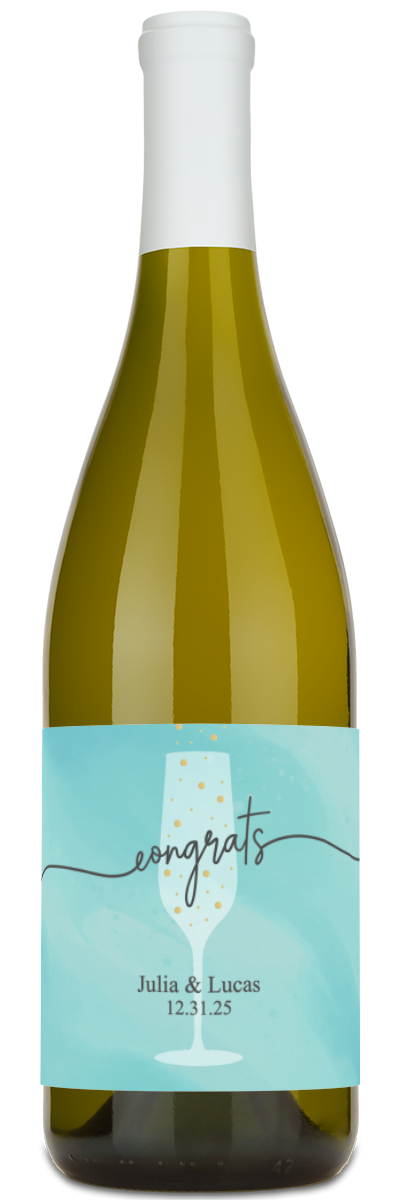 Congrats Flute - Personalized Wine