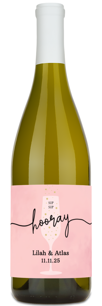 Sip Sip Hooray Congratulations - Personalized Wine