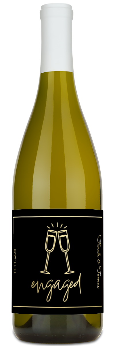 Engaged Flutes - Personalized Wine