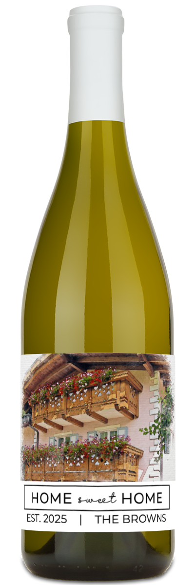 Home Sweet Home Photo - Custom Housewarming Wine