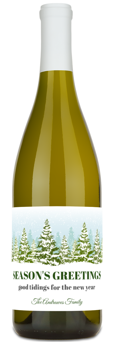 Season's Greetings Label - Custom Holiday Wine