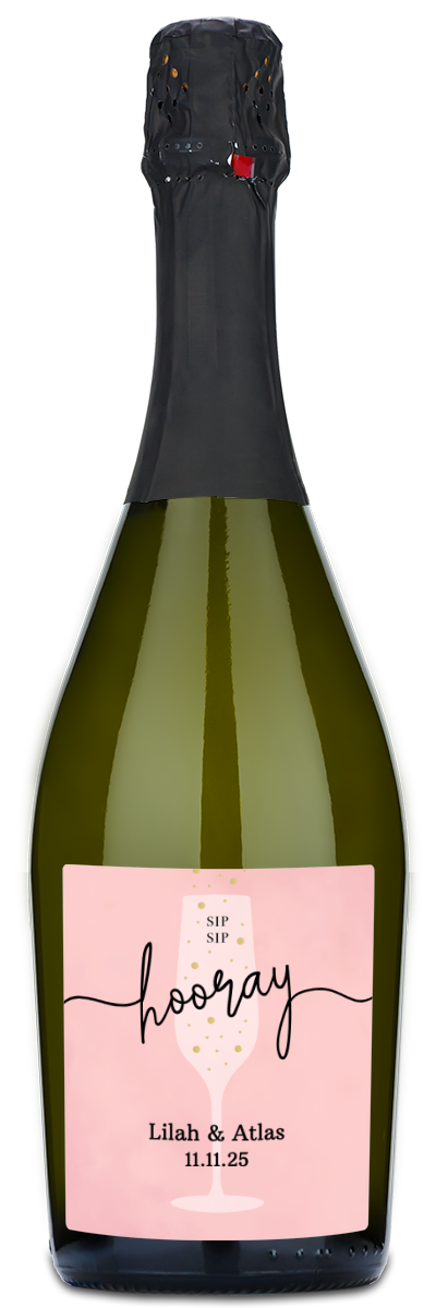 Sip Sip Hooray Congratulations - Personalized Wine