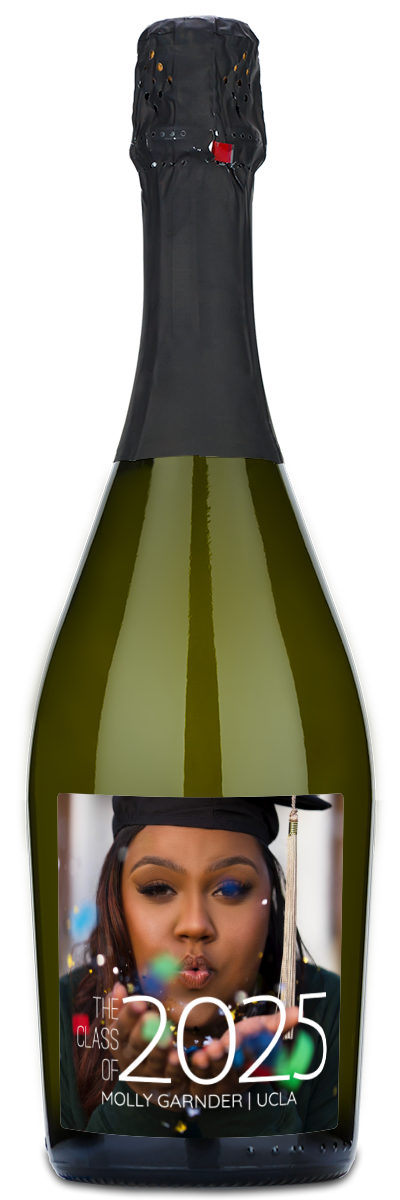 Class of Graduation Year Photo - Personalized Wine
