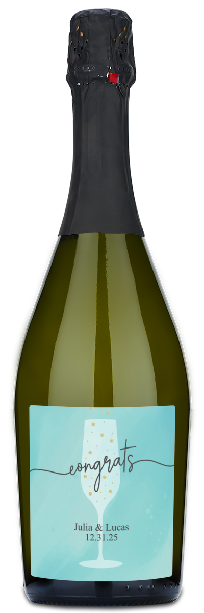 Congrats Flute - Personalized Wine