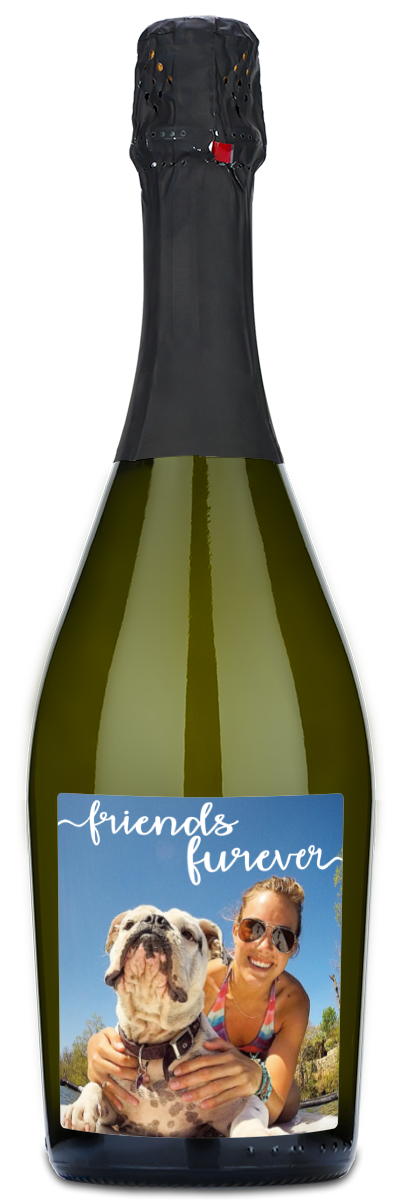 Furever Friends Photo Label- Personalized Wine