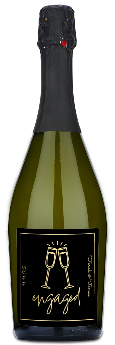 Engaged Flutes - Personalized Wine