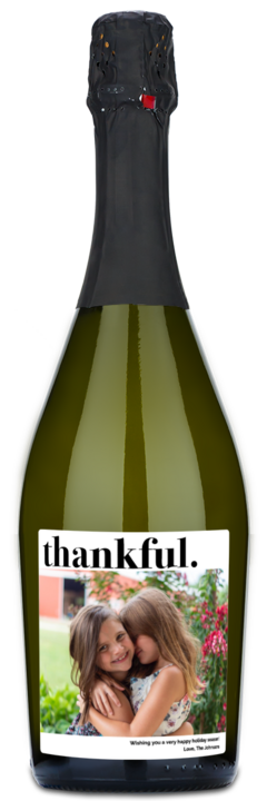 Thankful Label - Custom Holiday Wine