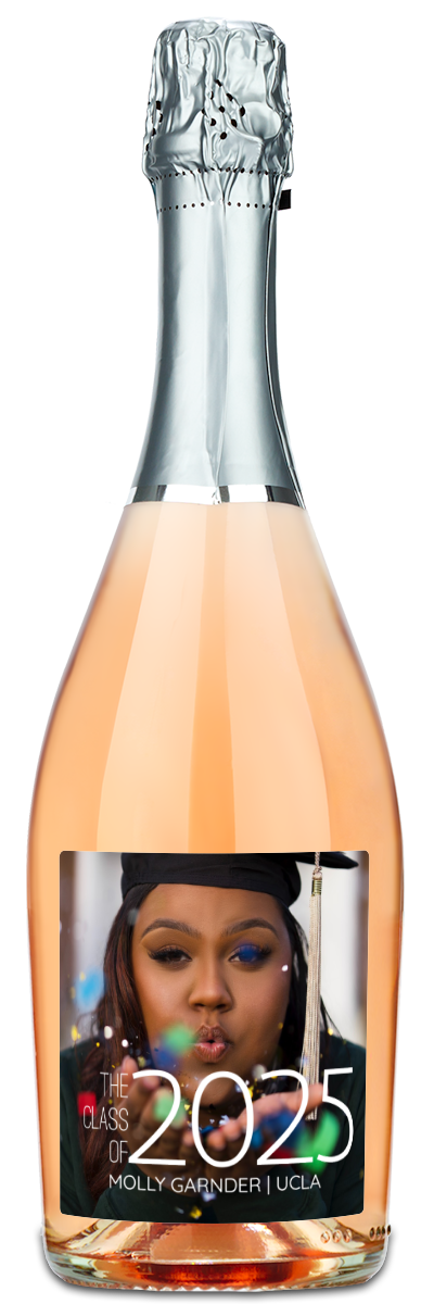 Class of Graduation Year Photo - Personalized Wine