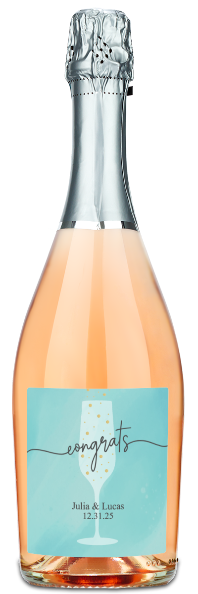 Congrats Flute - Personalized Wine