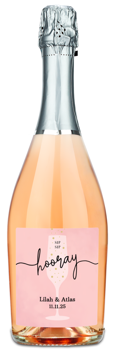 Sip Sip Hooray Congratulations - Personalized Wine