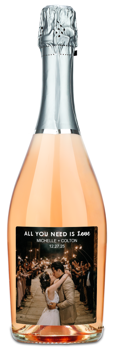 All You Need Is Love Photo - Personalized Wine