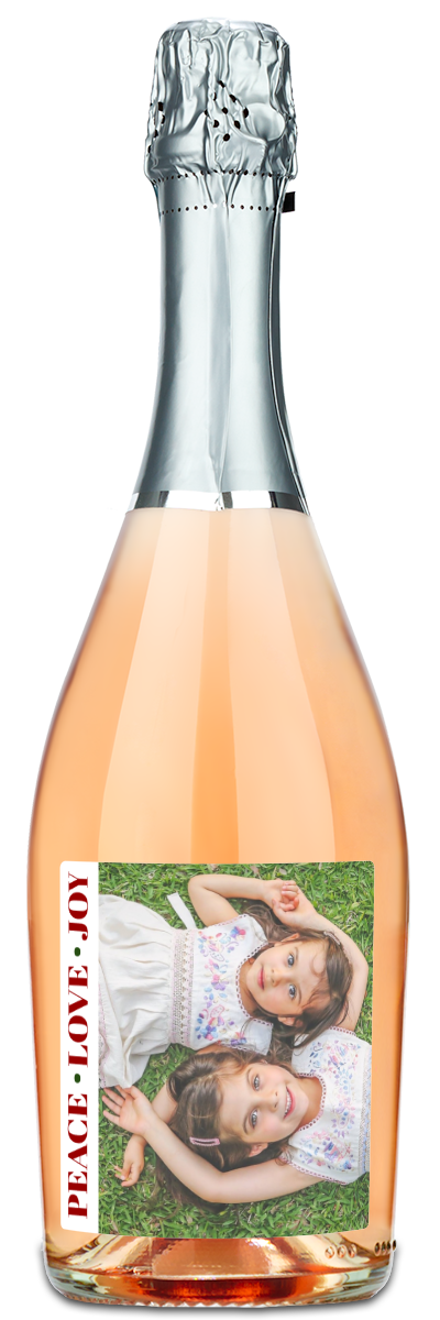 Peace Love Joy Photo - Custom Holiday Wine