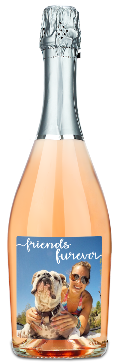 Furever Friends Photo Label- Personalized Wine
