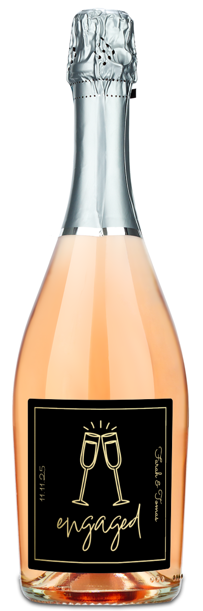 Engaged Flutes - Personalized Wine