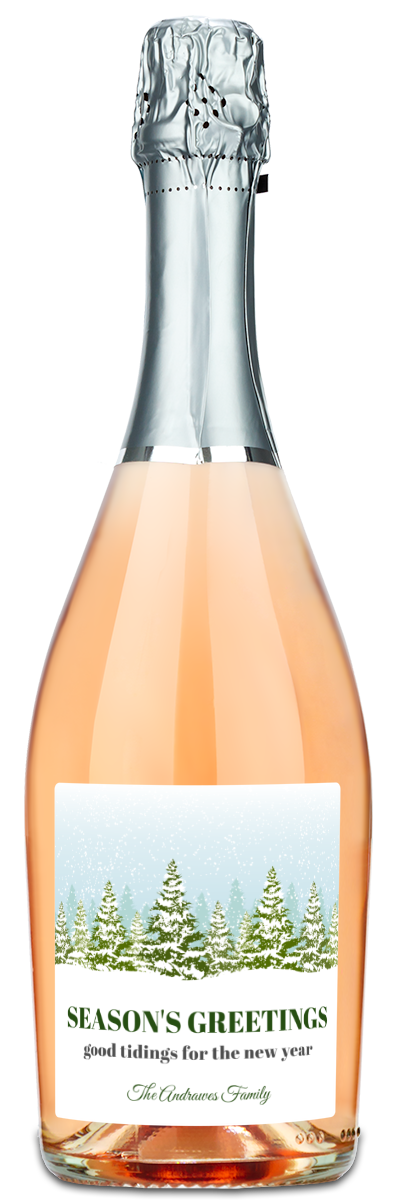 Season's Greetings Label - Custom Holiday Wine