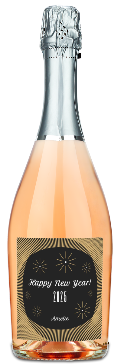 New Year Gold Radiant - Personalized Wine