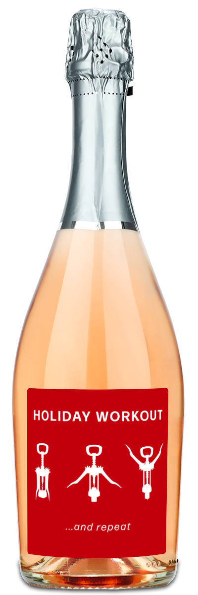 Holiday Workout Label - Personalized Wine
