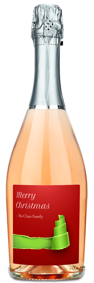 Christmas Tree Label - Custom Holiday Wine