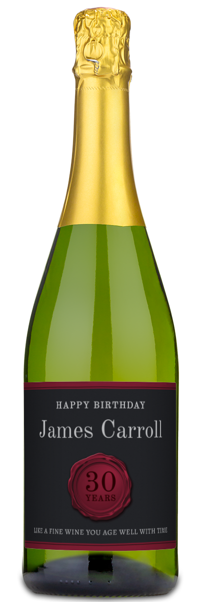 Wax Stamp Aged Years - Custom Birthday Wine