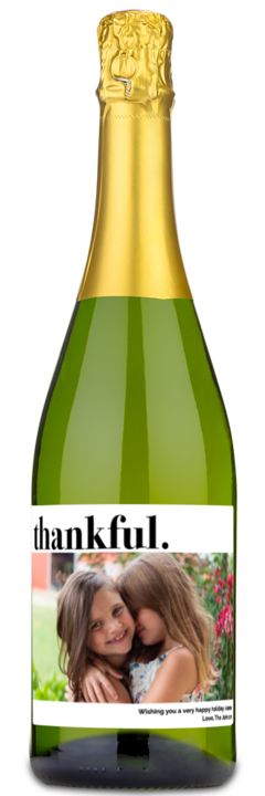 Thankful Label - Custom Holiday Wine