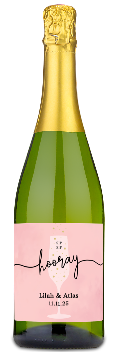 Sip Sip Hooray Congratulations - Personalized Wine