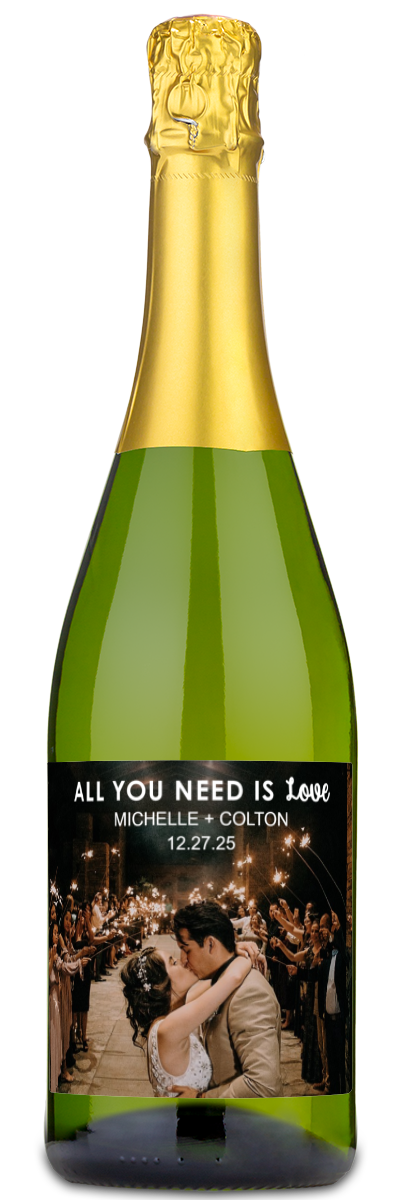 All You Need Is Love Photo - Personalized Wine