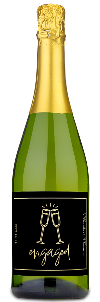 Engaged Flutes - Personalized Wine