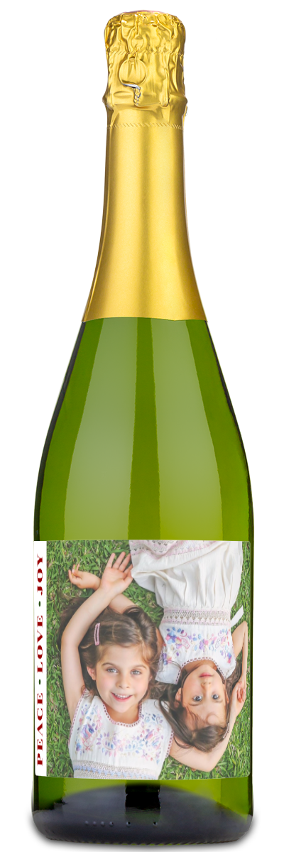 Peace Love Joy Photo - Custom Holiday Wine