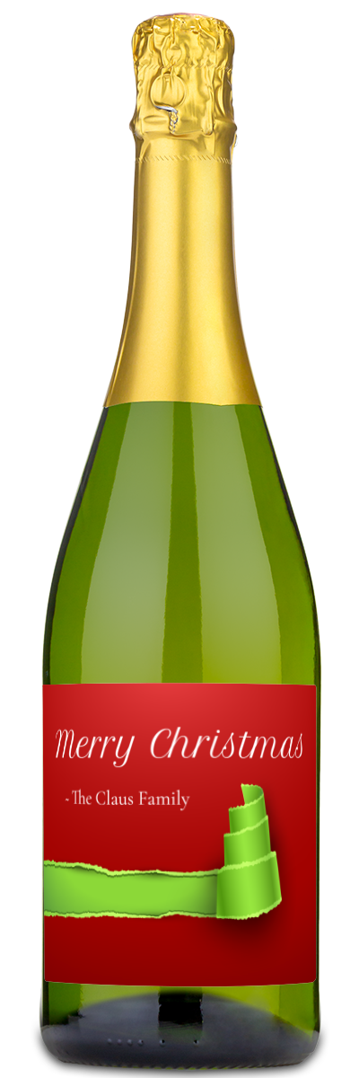 Christmas Tree Label - Custom Holiday Wine