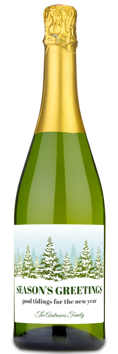 Season's Greetings Label - Custom Holiday Wine