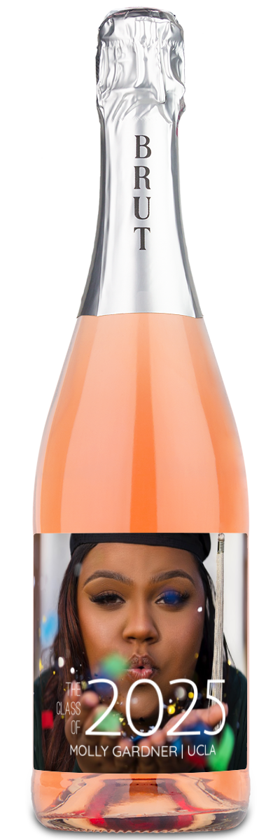 Class of Graduation Year Photo - Personalized Wine