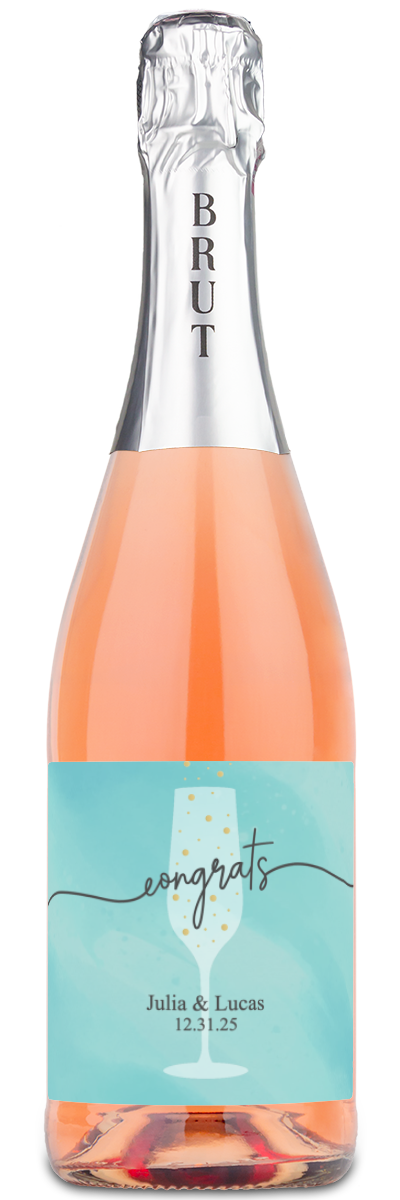 Congrats Flute - Personalized Wine