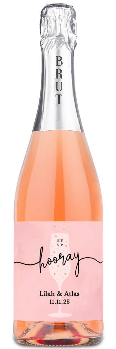 Sip Sip Hooray Congratulations - Personalized Wine