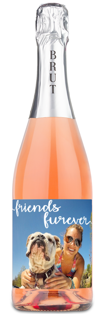 Furever Friends Photo Label- Personalized Wine