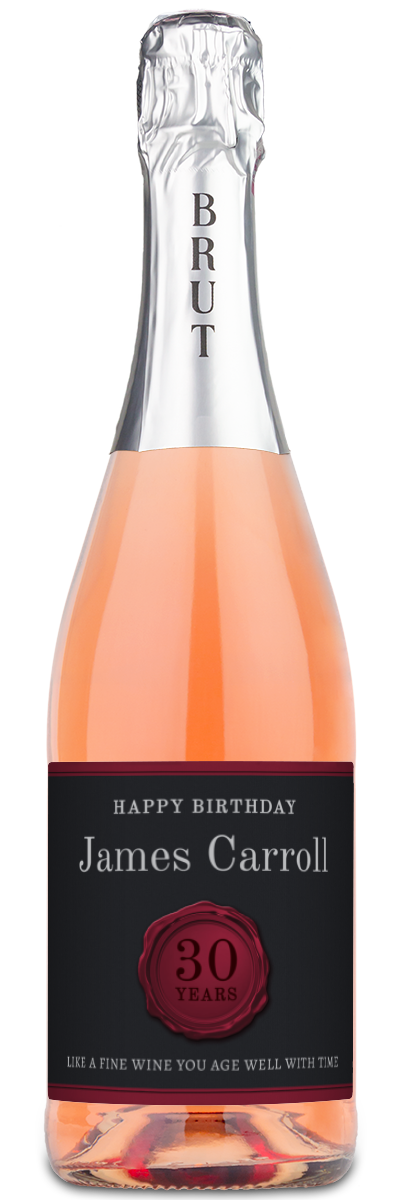 Wax Stamp Aged Years - Custom Birthday Wine